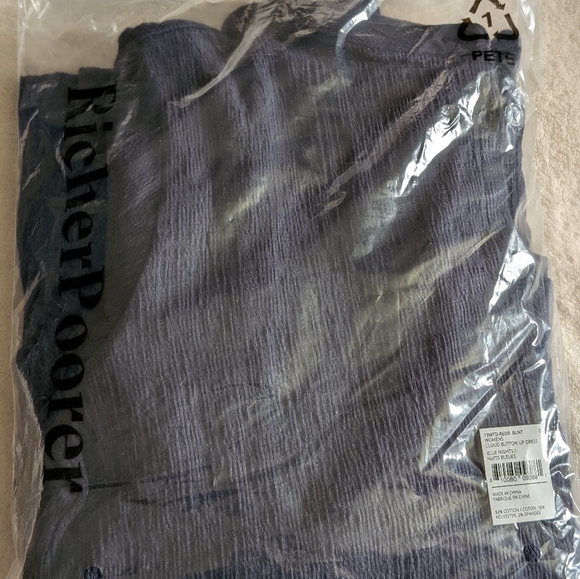 Richer Poorer Cloud Button-Up Dress (Navy) - Picture 4 of 5